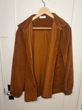 Women’s Rust Corduroy Shacket Jacket